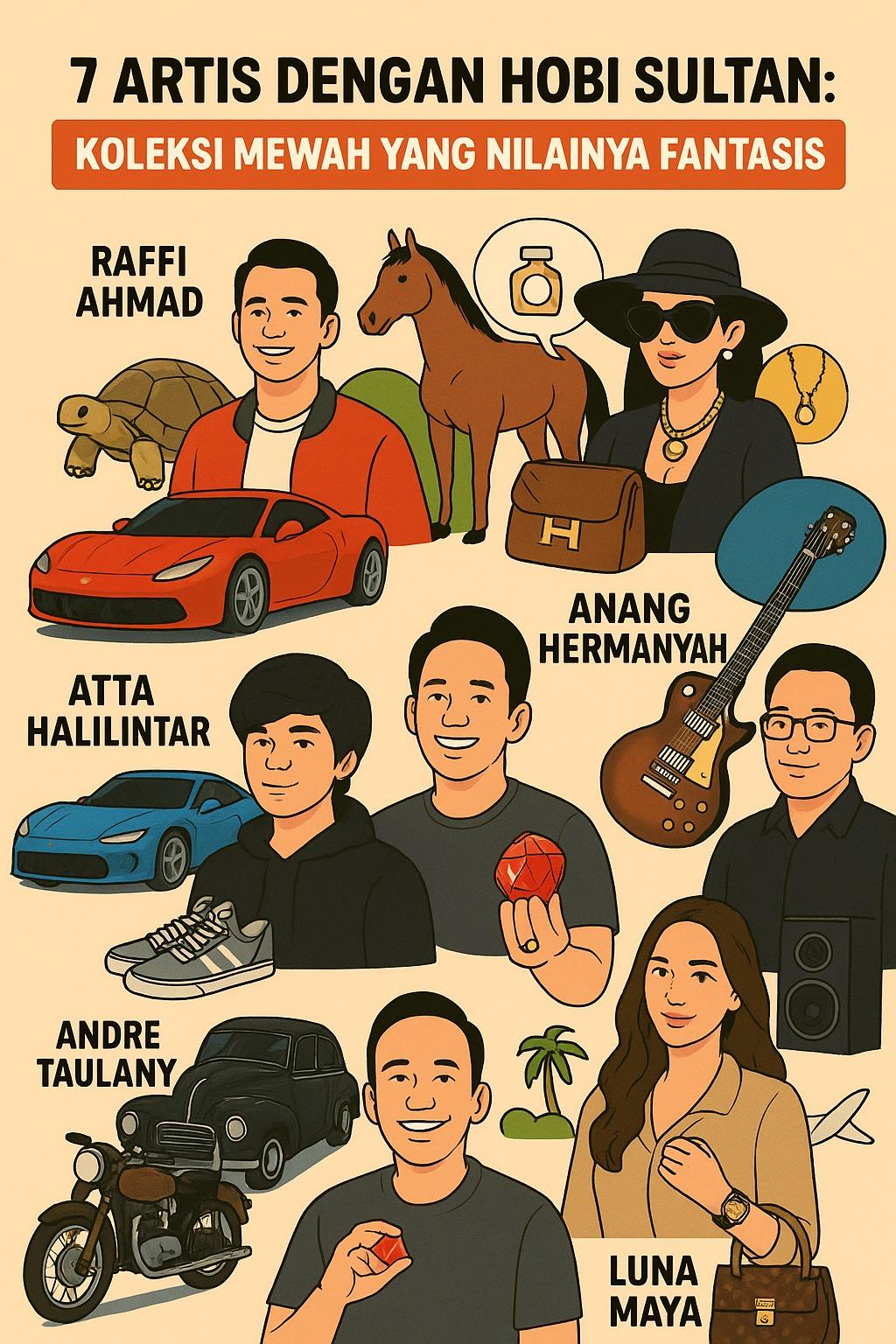 7 Artis Indonesia yang Punya Hobi Fantastis dan Nggak Masuk Akal